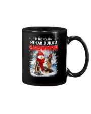German Shepherd And Snowman Mug thumbnail