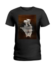 American Eskimo Dog Believe Ladies T-Shirt thumbnail