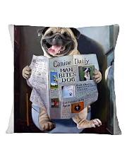 Pug Newspapers Poster 0501 Square Pillowcase thumbnail