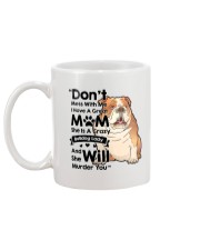 BullDog Crazy dog lady Mug back