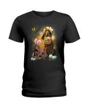 Field Spaniel Happy Easter Day 2601 Ladies T-Shirt thumbnail