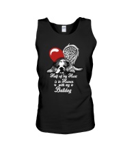 Bulldog Half Heart Unisex Tank thumbnail