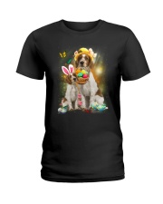 Welsh Springer Spaniel Happy Easter Day 2601 Ladies T-Shirt thumbnail