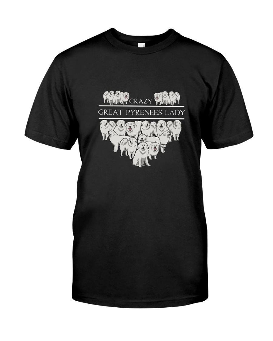 Great Pyrenees Crazy Lady 3101 Classic T-Shirt