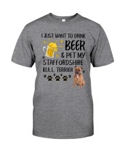 Staffie and Beer 0610 Classic T-Shirt thumbnail
