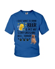 Staffie and Beer 0610 Youth T-Shirt thumbnail