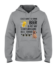 Staffie and Beer 0610 Hooded Sweatshirt thumbnail