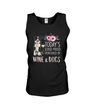 Border collie and wine 1009 Unisex Tank thumbnail