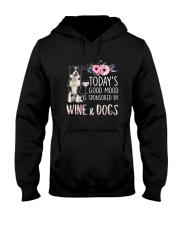 Border collie and wine 1009 Hooded Sweatshirt thumbnail