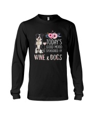 Border collie and wine 1009 Long Sleeve Tee thumbnail