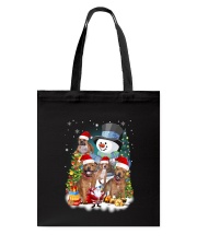 Staffie around snowman 0910 Tote Bag thumbnail