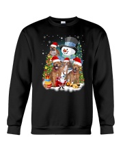 Staffie around snowman 0910 Crewneck Sweatshirt front