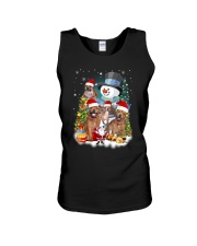 Staffie around snowman 0910 Unisex Tank thumbnail