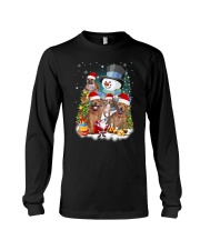 Staffie around snowman 0910 Long Sleeve Tee thumbnail