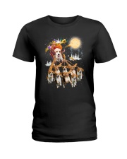 Beagle Santa Xmas 0210 Ladies T-Shirt thumbnail