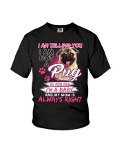 Pug Baby Youth T-Shirt thumbnail