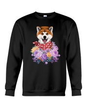 Akita flowers Crewneck Sweatshirt thumbnail