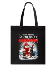 Rottweiler And Snowman Tote Bag thumbnail