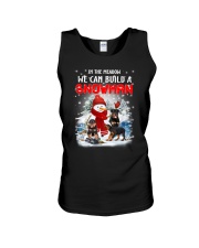 Rottweiler And Snowman Unisex Tank thumbnail