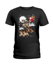 EROS - French Bulldogs Reindeers - 0611 - 74 Ladies T-Shirt thumbnail