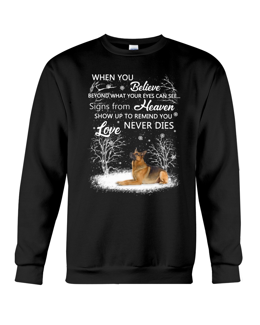 German Shepherd Love never dies 2210 Crewneck Sweatshirt