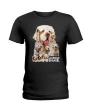 Clumber Spaniel Awesome Family 0701 Ladies T-Shirt thumbnail