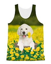 Golden Retriever In Garden 0509 All-over Unisex Tank front
