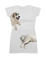 Great Pyrenees stripped All-over Dress thumbnail
