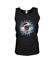 Pug and snow flower Unisex Tank thumbnail