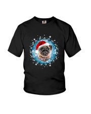 Pug and snow flower Youth T-Shirt thumbnail