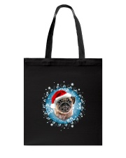 Pug and snow flower Tote Bag thumbnail