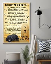 Standard Schnauzer Waiting at The Door 11x17 Poster lifestyle-poster-1