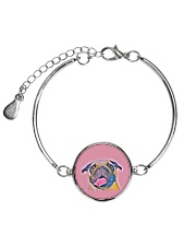 THEIA Pug Smile 1107 Metallic Circle Bracelet thumbnail