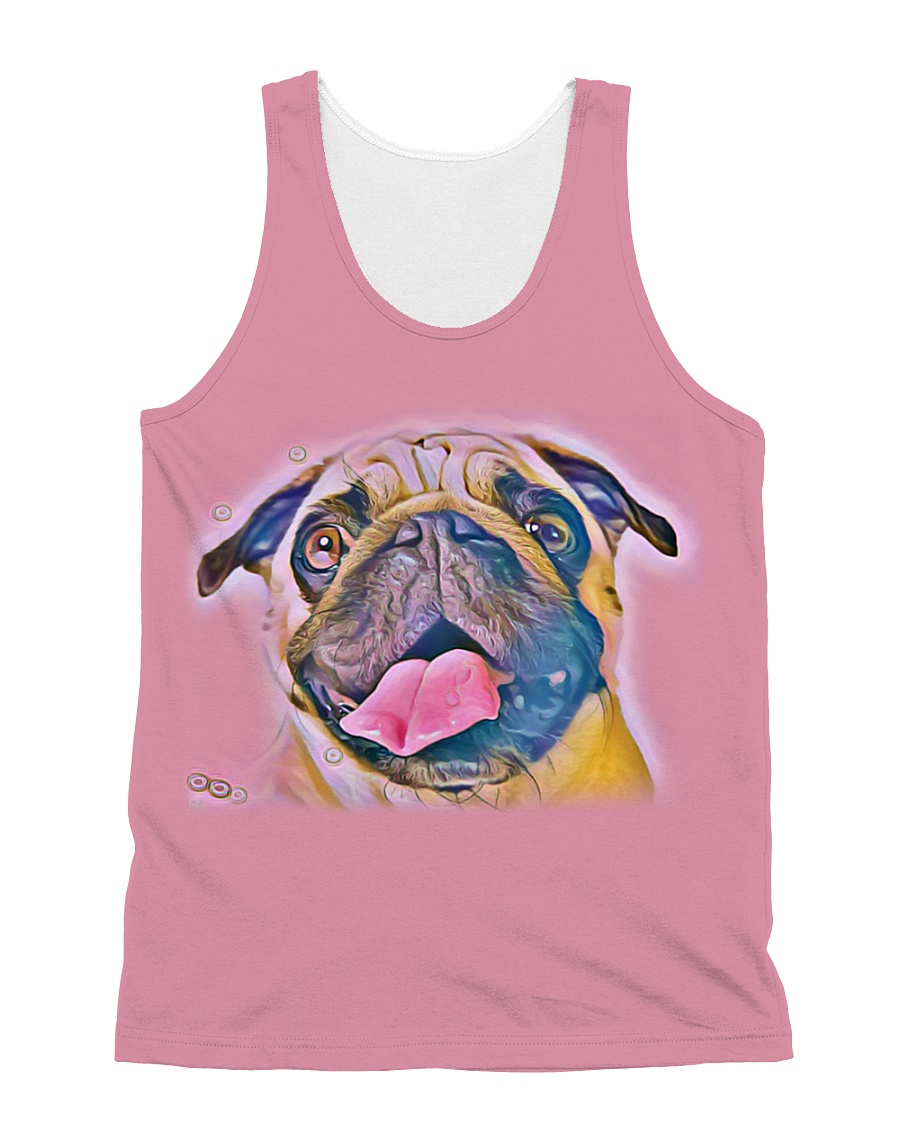 THEIA Pug Smile 1107 All-over Unisex Tank