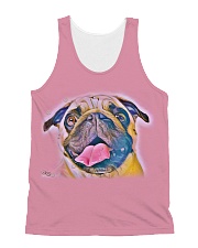 THEIA Pug Smile 1107 All-over Unisex Tank front