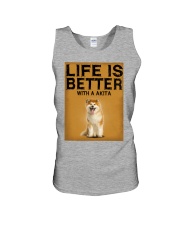 Akita life is better Unisex Tank thumbnail