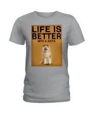 Akita life is better Ladies T-Shirt thumbnail