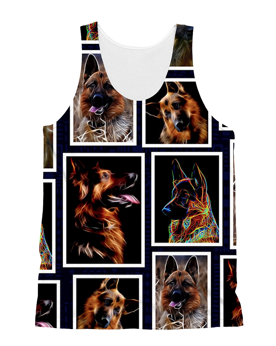German Shepherd fractal 0511 All-over Unisex Tank