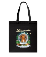 Dachshund and snowball Xmas Tote Bag thumbnail