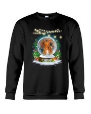 Dachshund and snowball Xmas Crewneck Sweatshirt front