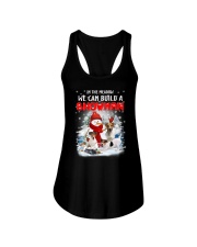 Jack Russell Terrier And Snowman Ladies Flowy Tank thumbnail
