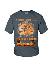 Basset Hound And Broomstick Youth T-Shirt thumbnail