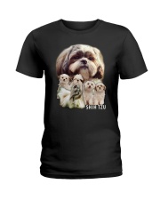 Shih Tzu Awesome Family 0701 Ladies T-Shirt thumbnail