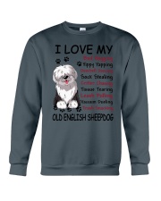 Old English Sheepdog Bed Hogging 3001 Crewneck Sweatshirt thumbnail