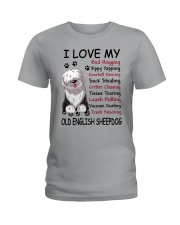 Old English Sheepdog Bed Hogging 3001 Ladies T-Shirt thumbnail