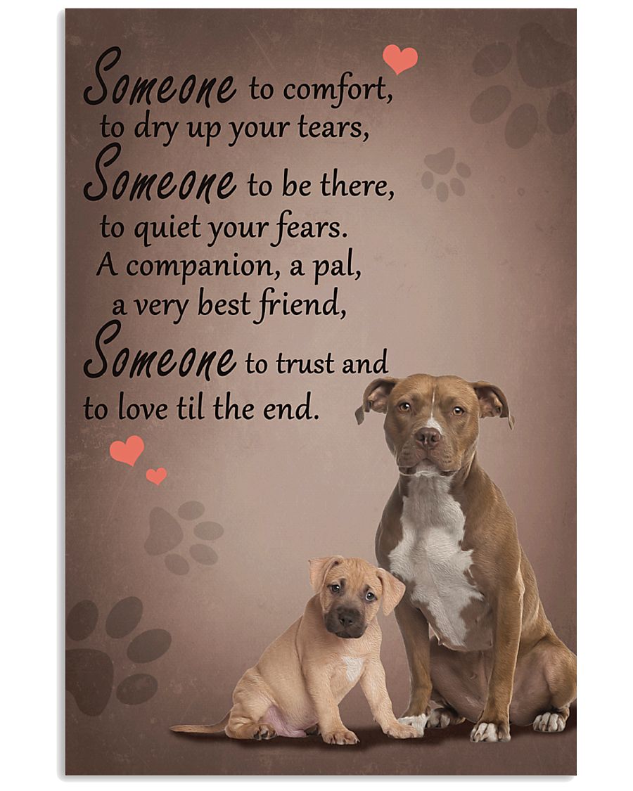 American-Staffordshire-Terrier someone to comfort 11x17 Poster