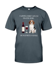 Beagle and Wine Classic T-Shirt front