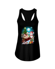 Labrador Retriever and snowman funny Ladies Flowy Tank thumbnail