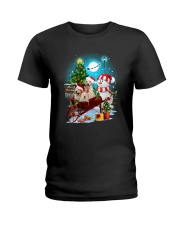 Labrador Retriever and snowman funny Ladies T-Shirt thumbnail