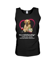 In A Relationship Golden Retriever Unisex Tank thumbnail